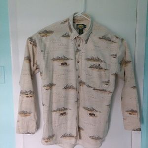 Cabelas Men Long Sleeve Button Up Flannel